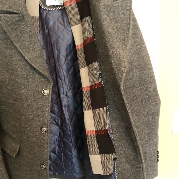 calico wool trench coat newport